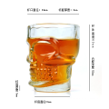 Haonai Machine press skull shot glass,1.5oz,clear.